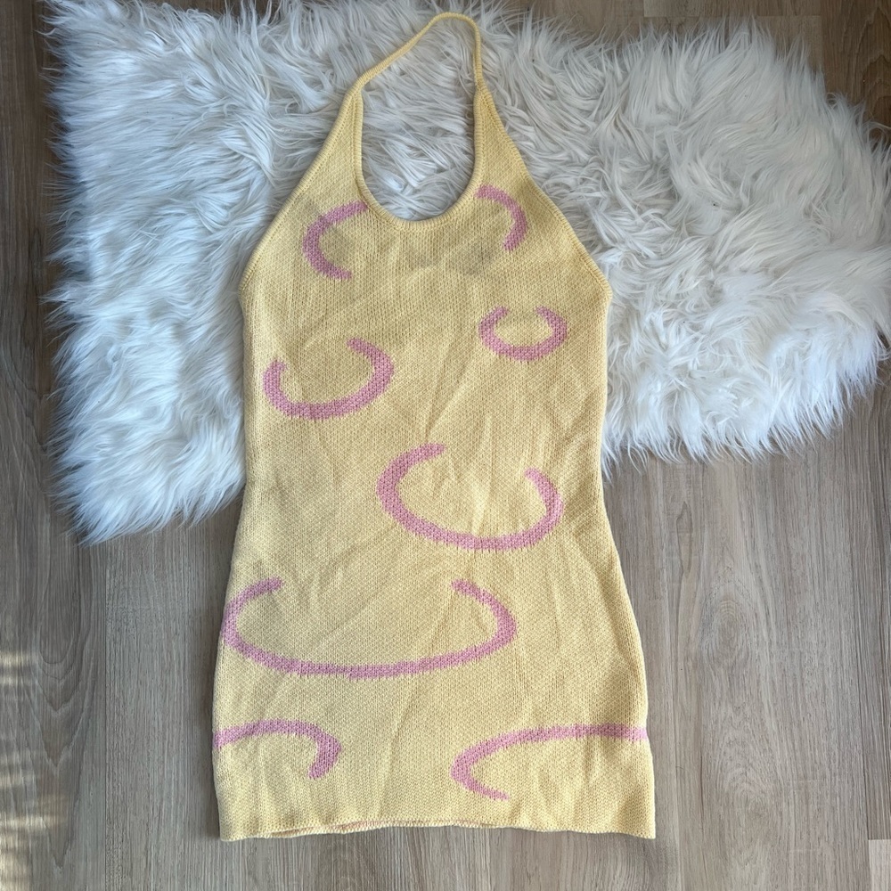 70's Style Knit Halter Dress